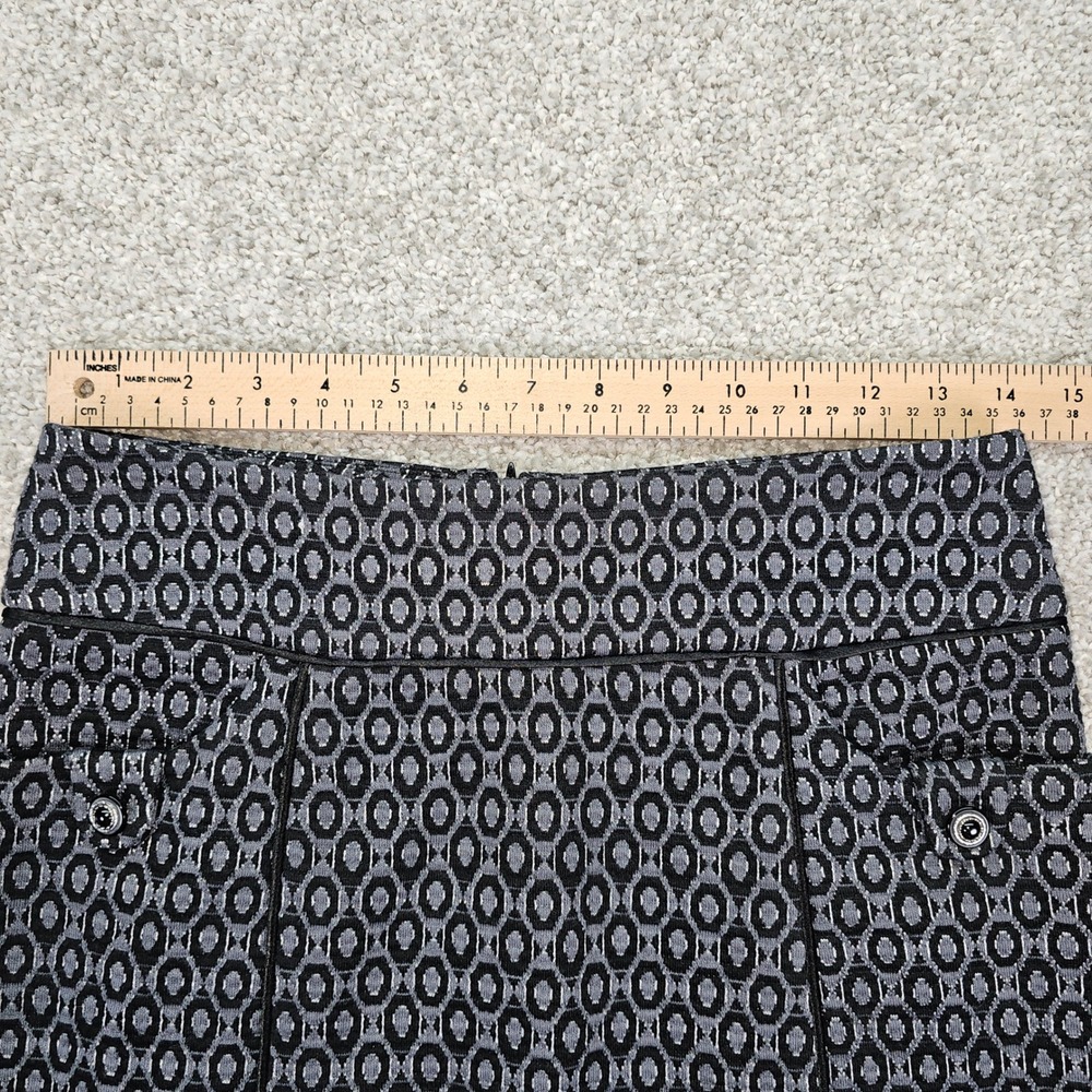 Truli Petite Black Silver Geometric Pattern A-Lin… - image 3